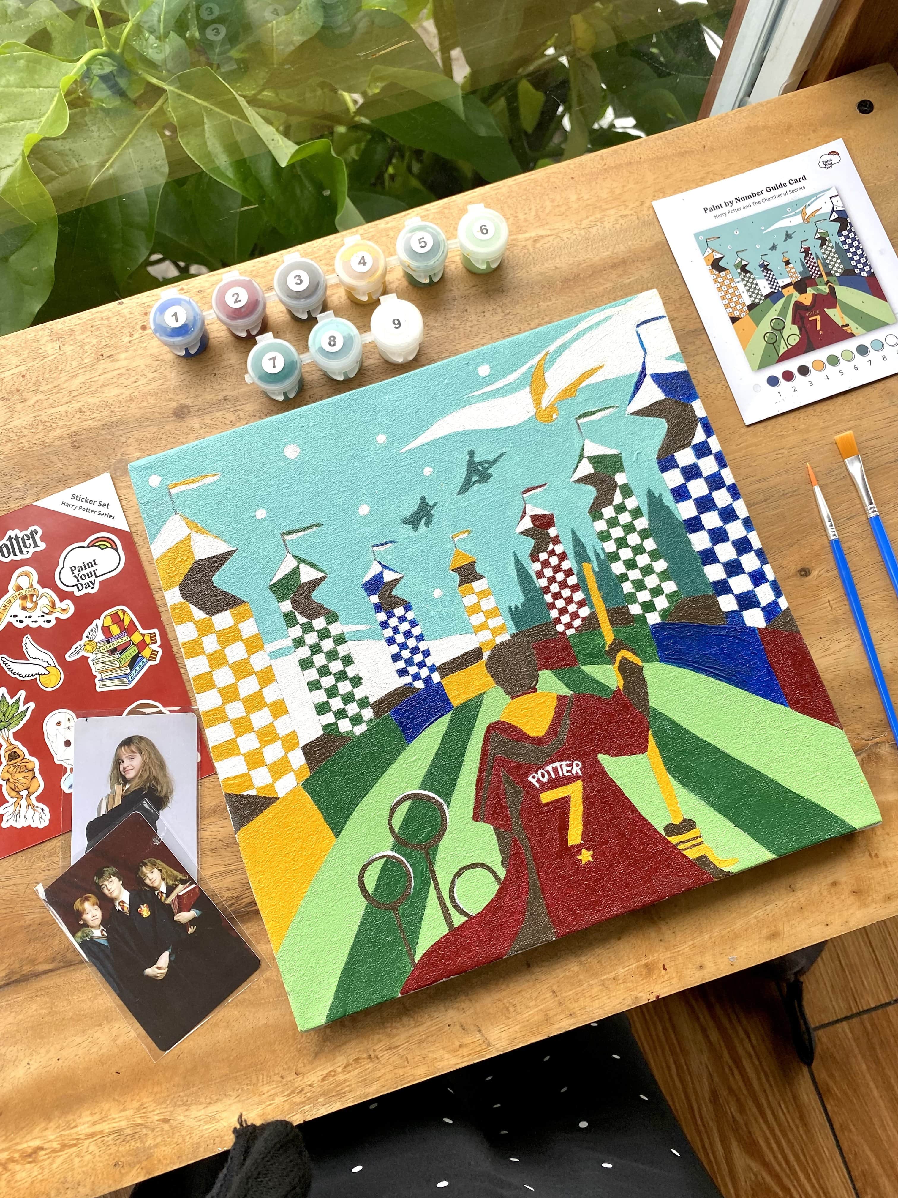 Harry Potter Edition: Quidditch Game | PaintYourDay | 25x25cm canvas