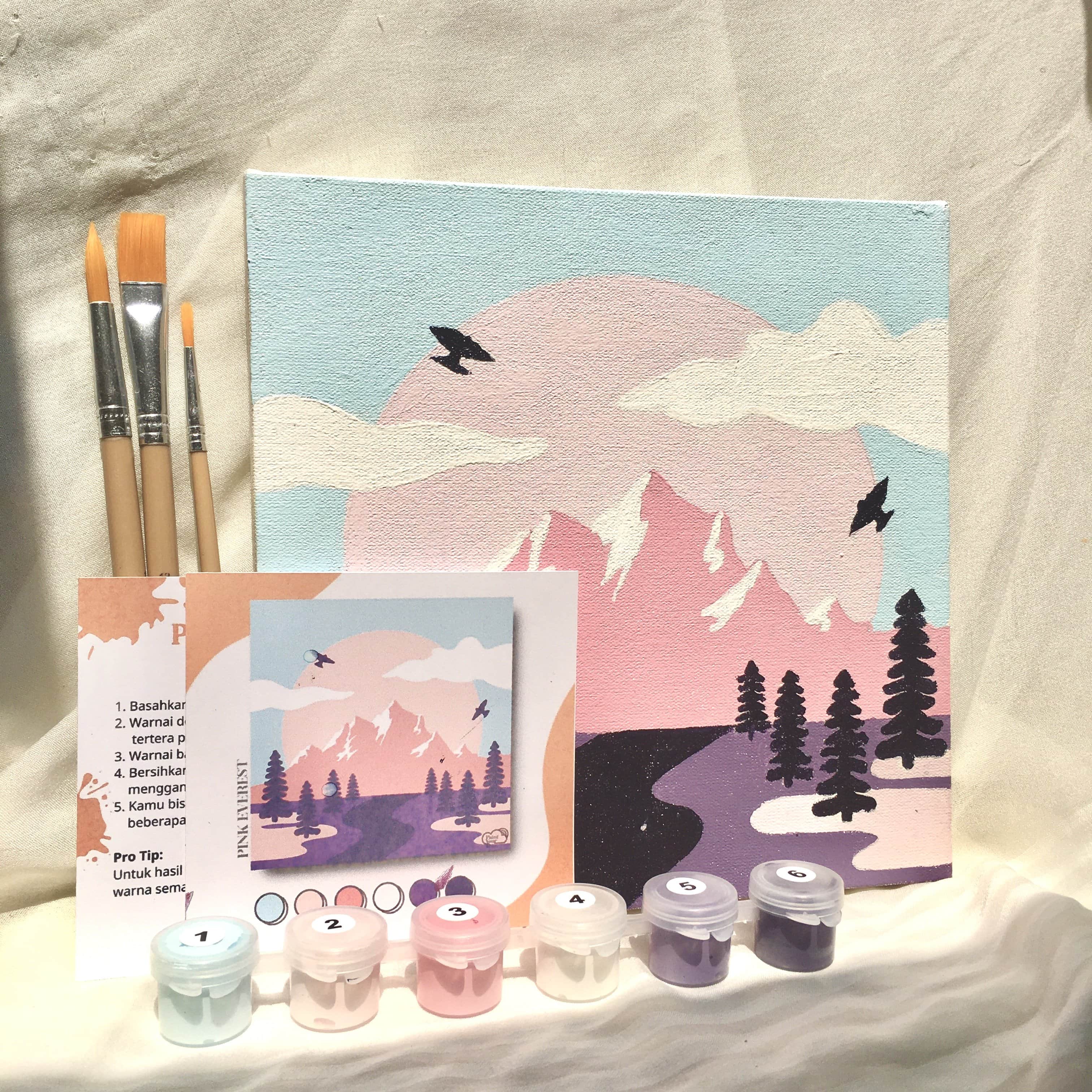 PAINT BY NUMBER Pink everest | PaintYourDay | Painting Kit